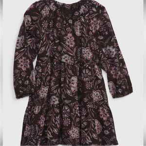 Gap Kids Long sleeve, tiered, floral dress.